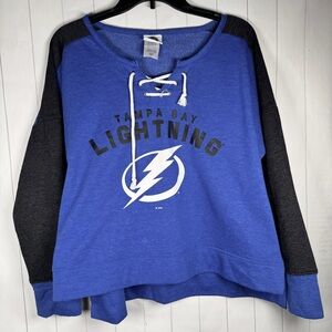 NHL Tampa Bay Lightning Sweatshirt Hockey Fan Game Day Sporty Athleisure Top M